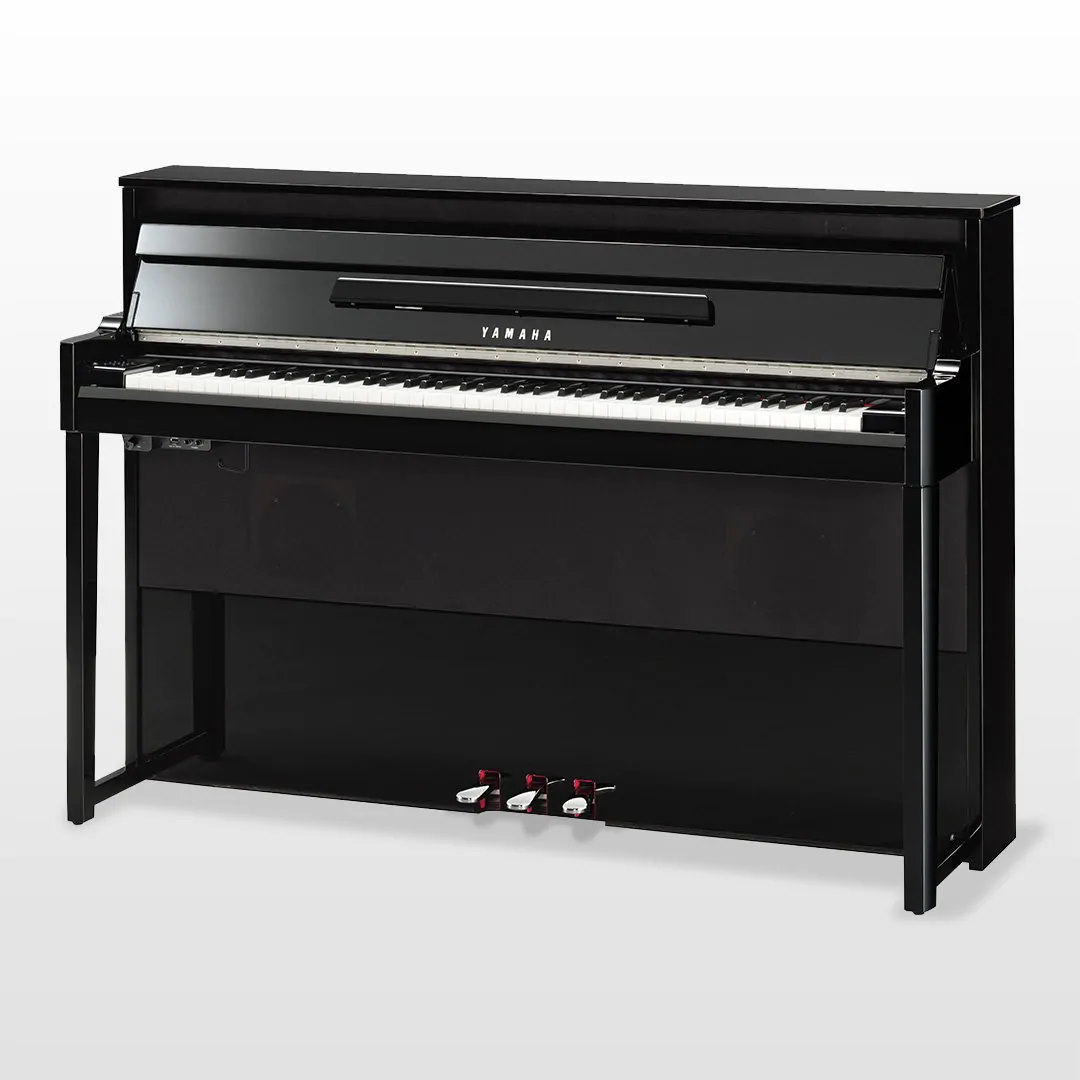 black Yamaha standup piano