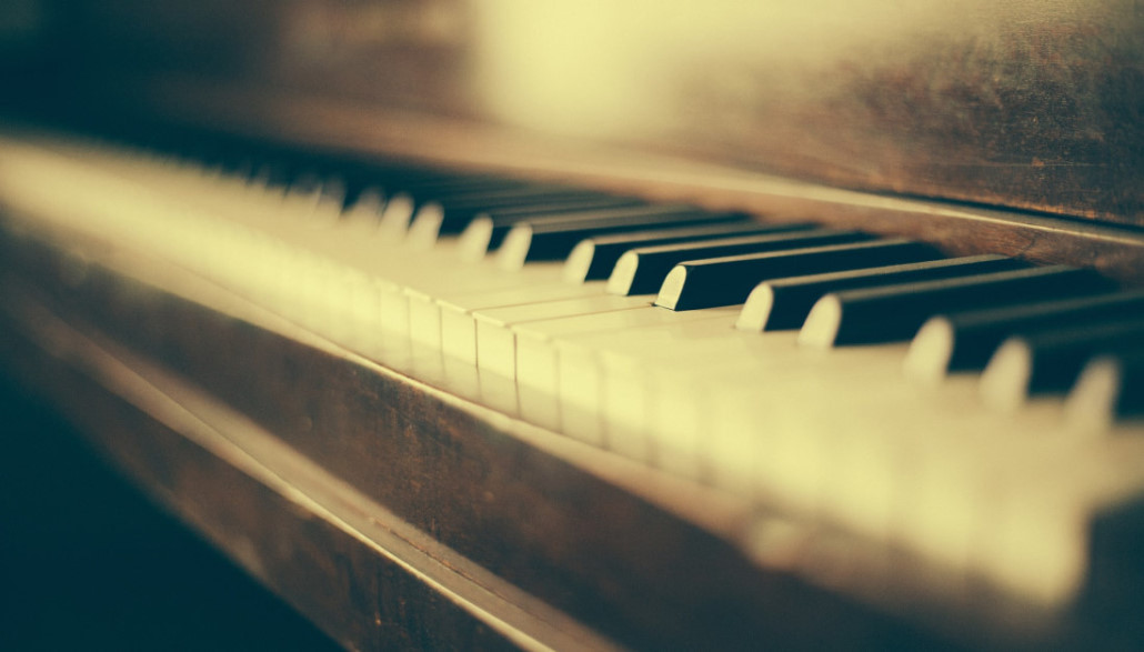 piano keys up close