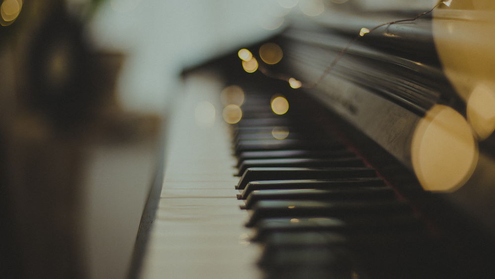 piano keys up close